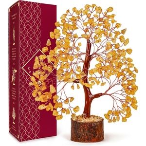 image:imageRose Quartz Crystal Tree of Life Birthday Gifts for Women Girls Friends Handmade Chakra Healing Crystals Tree for Home Office Decor Positivity Good Luck Money Unique Gifts for Her Mom SisterWooden Base Citrine Crystal Tree