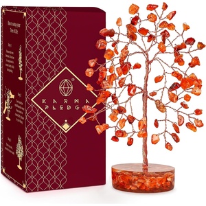 image:imageRose Quartz Crystal Tree of Life Birthday Gifts for Women Girls Friends Handmade Chakra Healing Crystals Tree for Home Office Decor Positivity Good Luck Money Unique Gifts for Her Mom SisterOrgone Base Carnelian Crystal Tree
