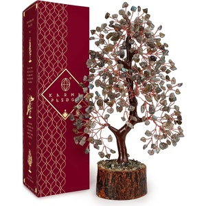 image:imageRose Quartz Crystal Tree of Life Birthday Gifts for Women Girls Friends Handmade Chakra Healing Crystals Tree for Home Office Decor Positivity Good Luck Money Unique Gifts for Her Mom SisterWooden Base Labradorite Crystal Tree