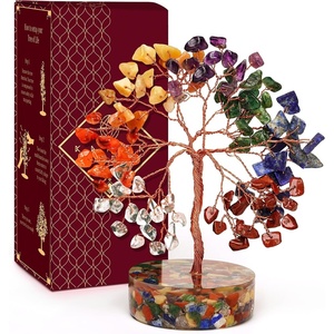 image:imageRose Quartz Crystal Tree of Life Birthday Gifts for Women Girls Friends Handmade Chakra Healing Crystals Tree for Home Office Decor Positivity Good Luck Money Unique Gifts for Her Mom SisterOrgone Base 7 Chakra Crystal Tree
