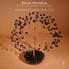 image:imageKARMAPLEDGE 7 Chakra Black Obsidian Crystal Tree of Life Positive Energy amp Good Luck Money Feng Shui Decor Home and Office Desk Decoration Spiritual Gifts for Women for Dad