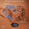 image:imageKARMAPLEDGE 7 Chakra Tree of Life Birthday Gifts for Women Home and Office Decor Handmade Crystal Chakra Tree for Money Positivity Reiki Healing Spiritual Good Luck Gifts for Mom amp Dad5 Pink Tiger Eye and Turquoise Dual Beads