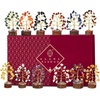 Multicolor Wooden Base Set of 12 Trees