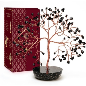 image:imageKARMAPLEDGE 7 Chakra Black Obsidian Crystal Tree of Life Positive Energy amp Good Luck Money Feng Shui Decor Home and Office Desk Decoration Spiritual Gifts for Women for Dad