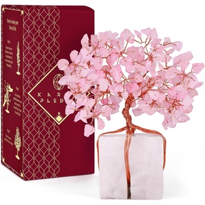 image:imageKARMAPLEDGE 7 Chakra Tree of Life Birthday Gifts for Women Home and Office Decor Handmade Crystal Chakra Tree for Money Positivity Reiki Healing Spiritual Good Luck Gifts for Mom amp DadRaw Crystal Base Rose Quartz Crystal Tree