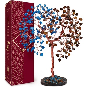 image:imageKARMAPLEDGE 7 Chakra Tree of Life Birthday Gifts for Women Home and Office Decor Handmade Crystal Chakra Tree for Money Positivity Reiki Healing Spiritual Good Luck Gifts for Mom amp Dad5 Pink Tiger Eye and Turquoise Dual Beads