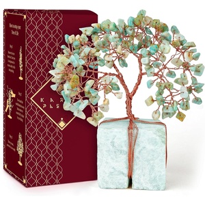 image:imageKARMAPLEDGE 7 Chakra Tree of Life Birthday Gifts for Women Home and Office Decor Handmade Crystal Chakra Tree for Money Positivity Reiki Healing Spiritual Good Luck Gifts for Mom amp Dad57 Amazonite Crystal Base