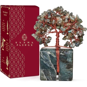 image:imageKARMAPLEDGE 7 Chakra Tree of Life Birthday Gifts for Women Home and Office Decor Handmade Crystal Chakra Tree for Money Positivity Reiki Healing Spiritual Good Luck Gifts for Mom amp Dad59 Labradorite Crystal Base