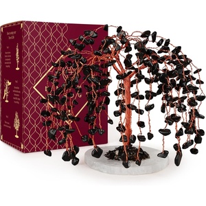image:imageKARMAPLEDGE 7 Chakra Tree of Life Birthday Gifts for Women Home and Office Decor Handmade Crystal Chakra Tree for Money Positivity Reiki Healing Spiritual Good Luck Gifts for Mom amp Dad11 Black Obsidian Khajuri Tree 200 Beads