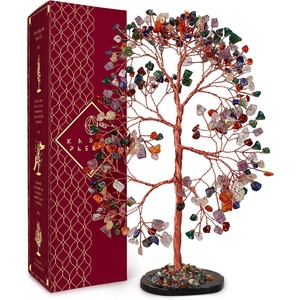image:imageKARMAPLEDGE 7 Chakra Tree of Life Birthday Gifts for Women Home and Office Decor Handmade Crystal Chakra Tree for Money Positivity Reiki Healing Spiritual Good Luck Gifts for Mom amp Dad20 7 Chakara Slice Base 300 Beads