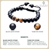 image:imageBlack Matte with Tiger Eye Crystal Bracelet Chakra Healing Crystal Bracelets for Men amp Women Bracelet for Meditation Positive Energy amp Balance Handmade Bracelets Crystal by Karma Pledge