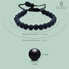image:imageHealing Crystal Bracelet Chakra Bracelets for Women amp Men Bracelet for Meditation Positive Energy amp Balance Handmade Bracelets Crystal by Karma Pledge Black Matte Agate Bracelet