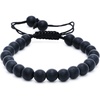 image:imageHealing Crystal Bracelet Chakra Bracelets for Women amp Men Bracelet for Meditation Positive Energy amp Balance Handmade Bracelets Crystal by Karma Pledge Black Matte Agate Bracelet
