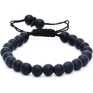image:imageHealing Crystal Bracelet Chakra Bracelets for Women amp Men Bracelet for Meditation Positive Energy amp Balance Handmade Bracelets Crystal by Karma Pledge Black Matte Agate Bracelet