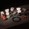 image:imageChakra Healing Crystal Kit Set of 16 Pieces with Raw Stones Tumbles Stones Black Matte Bracelet amp Tiger Eye Heart Stone for Balance amp Peace of Mind Raw Crystal Stones