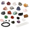 image:imageChakra Healing Crystal Kit Set of 24 Pieces with High Quality Raw Stones Lava Rock Bracelet Tree of Life Pendant amp Selenite Stick Spiritual Gift for Positive Energy amp Health by KarmaPledge
