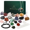 image:imageChakra Healing Crystal Kit Set of 24 Pieces with High Quality Raw Stones Lava Rock Bracelet Tree of Life Pendant amp Selenite Stick Spiritual Gift for Positive Energy amp Health by KarmaPledge