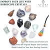 image:imageChakra Therapy Healing Crystal Kit Set of 17 Pieces Gift Pack with 14 Fine Raw Stones Selenite Stick Tiger Eye Bracelet amp 7 Chakra orgone Pendant for Balancing Body Chakras by Karma Pledge