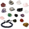 image:imageChakra Healing Crystal Kit Set of 16 Pieces with Raw Stones Tumbles Stones Black Matte Bracelet amp Tiger Eye Heart Stone for Balance amp Peace of Mind Raw Crystal Stones