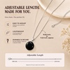 image:imageNecklaces for Women 5 Crystal Pendant Charms with One Adjustable ChainBlack Obsidian