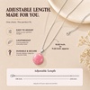 image:imageNecklaces for Women 5 Crystal Pendant Charms with One Adjustable ChainRose Quartz