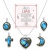 image:imageNecklaces for Women 5 Crystal Pendant Charms with One Adjustable ChainLabradorite