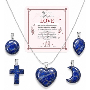 image:imageNecklaces for Women 5 Crystal Pendant Charms with One Adjustable ChainLapis Lazuli